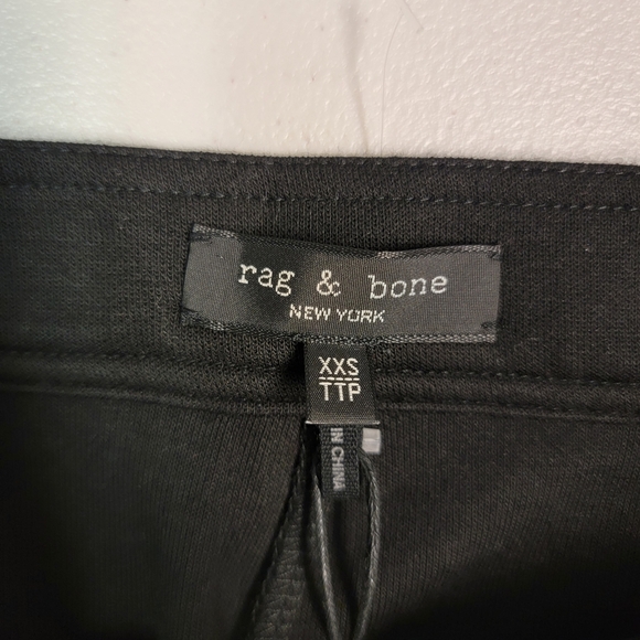 Rag & Bone Joan Slim Pants in Black. (Ankle Slit) NWT Size XXS - Picture 3 of 8